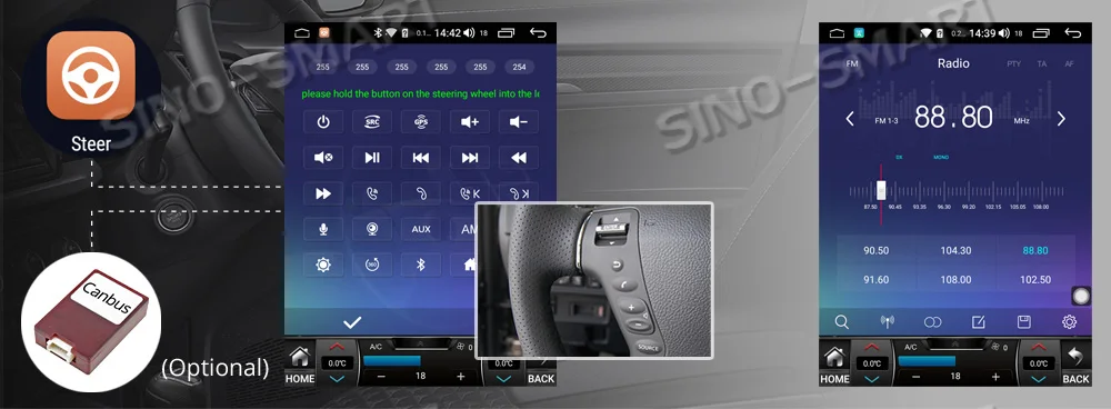 Perfect Sinosmart 9.7 inch Android 8.1 Vertical HD screen car gps multimedia radio navigation player for Renault Koleos 2017-2018 6