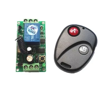 

DC12V 1CH RF learning code rf wireless remote control switch system Transmitter + Receiver 315/433 MHz