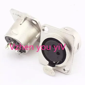 

5pcs F HOT SELL!Silver3Pin XLR Audio 5PCS feMale Panel Chassis Mounted Socket Plug Connector For Microphone For Audio Devices