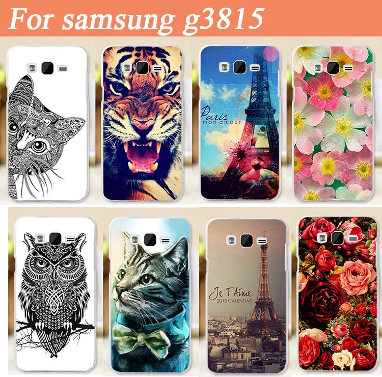 

Hot Selling Fashion Rose Flower Vintage DIY Painted Phone Back Case For Samsung Galaxy Express 2 G3815 Free Shipping