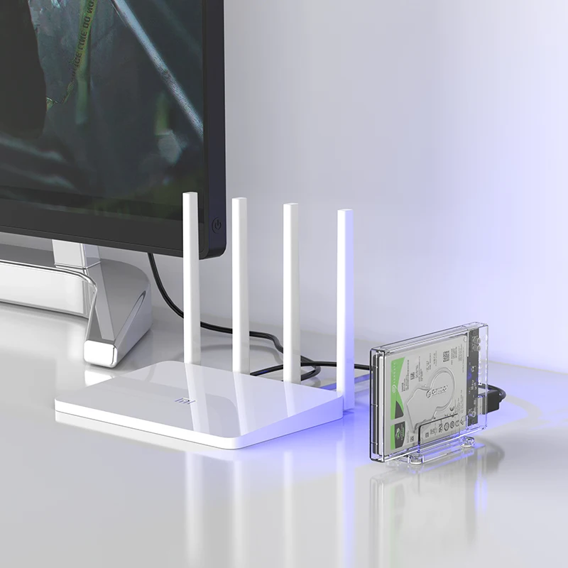 Orico 2159U3-Cr-Bp 2.5inch Sata To Usb3.0 Hdd Case With Stand Hdd Hard Disk Drive Enclosure External Support 4Tb Max For Ssd D