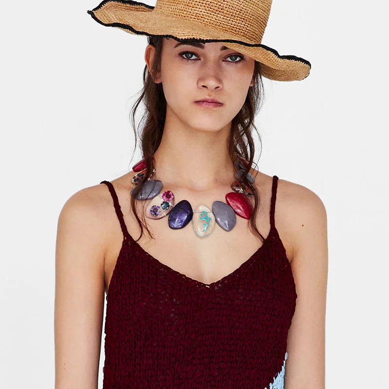 

Gorgeousness Trendy New Resin Fashion Necklace Jewelry For Women Hot Gift Lady Collars Choker Necklace Charm Statement Accessory