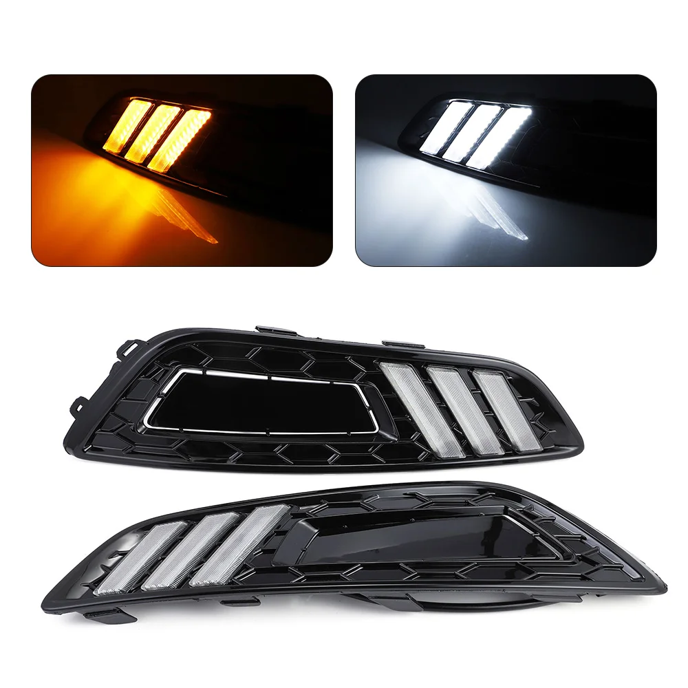 

NOVSIGHT White LED Daytime Running Light DRL Fog Light Yellow For FORD FOCUS 2015 2016 2017 D20