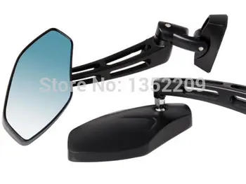 

BLACK MOTORCYCLE SPORTS SIDE REARVIEW MIRRORS FOR HAYABUSA ZX14R ZX10R R1 R6 S new