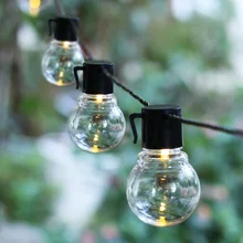 Светодиодный гирлянды декорационный наружный Рождественский шар гирлянда лампы Батарея работает 220V Свадебная вечеринка гирлянда светодиодный гирляндой