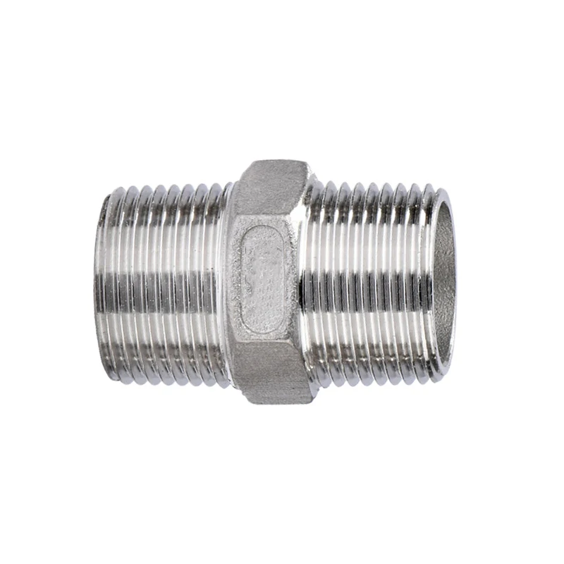 

1/4" 3/8" 1/2" 3/4" 1" 1-1/4" 1-1/2" BSP Male Thread 201 Stainless Steel Hex Nipple Union Pipe Fitting Connector Coupler Adapter