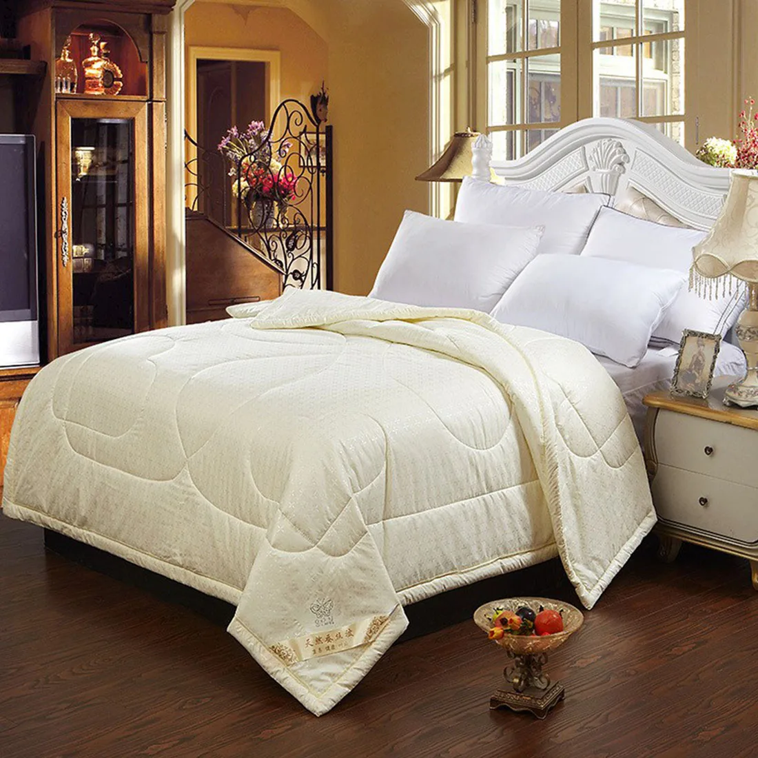 

Elegant Quilted Bedspread Winter Blanket Duvet Quilt Bedding Comforter Bed Cover Quilting Spring Summer Quilt Blankets Bedcover