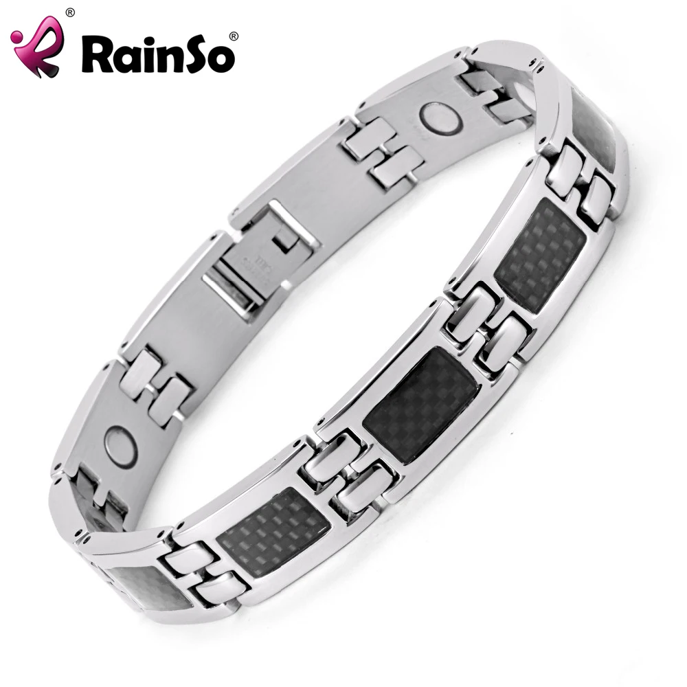 Женский браслет с магнитным балансиром Rainso из титановой стали Черного