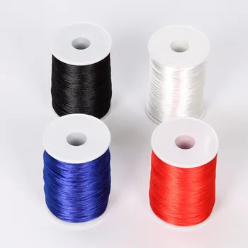 

black/ red/ white/ Royal Blue 2mm x 100 yards Rattail Satin Nylon Trim Cord Chinese Knot DIY jewelry BT001