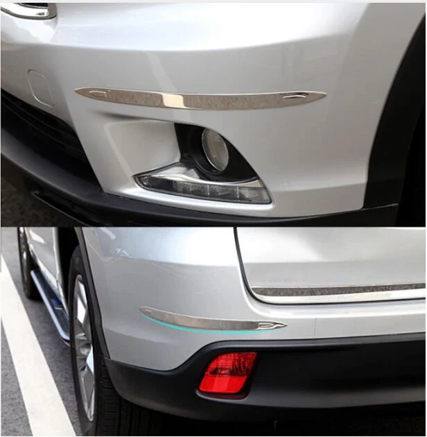 HOT ACCESSORIES FIT FOR TOYOTA HIGHLANDER 2014 2015 KLUGER CHROME BUMPER CORNER PROTECTOR GUARD