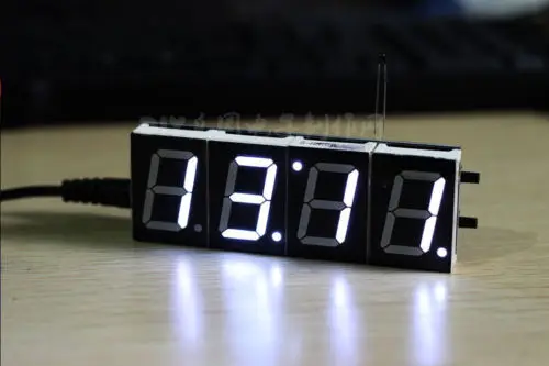 

1PCS White Digital LED Electronic Microcontroller Clock Screen Display time NEW