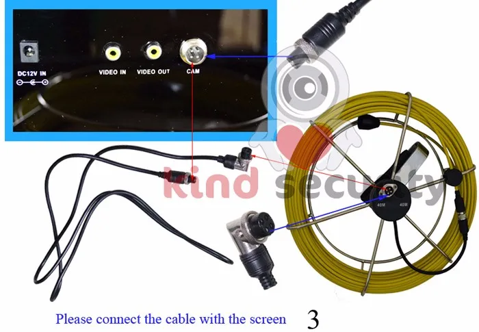 Бесплатная доставка 20 м кабель стока канализационных Водонепроницаемый трубы Камера осмотра трубопровода Системы 7 "ЖК-дисплей DVR Системы 6