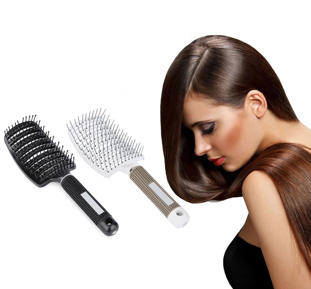 Professional Salon Scalp Massage Comb Detangle Paddle Hairbrush