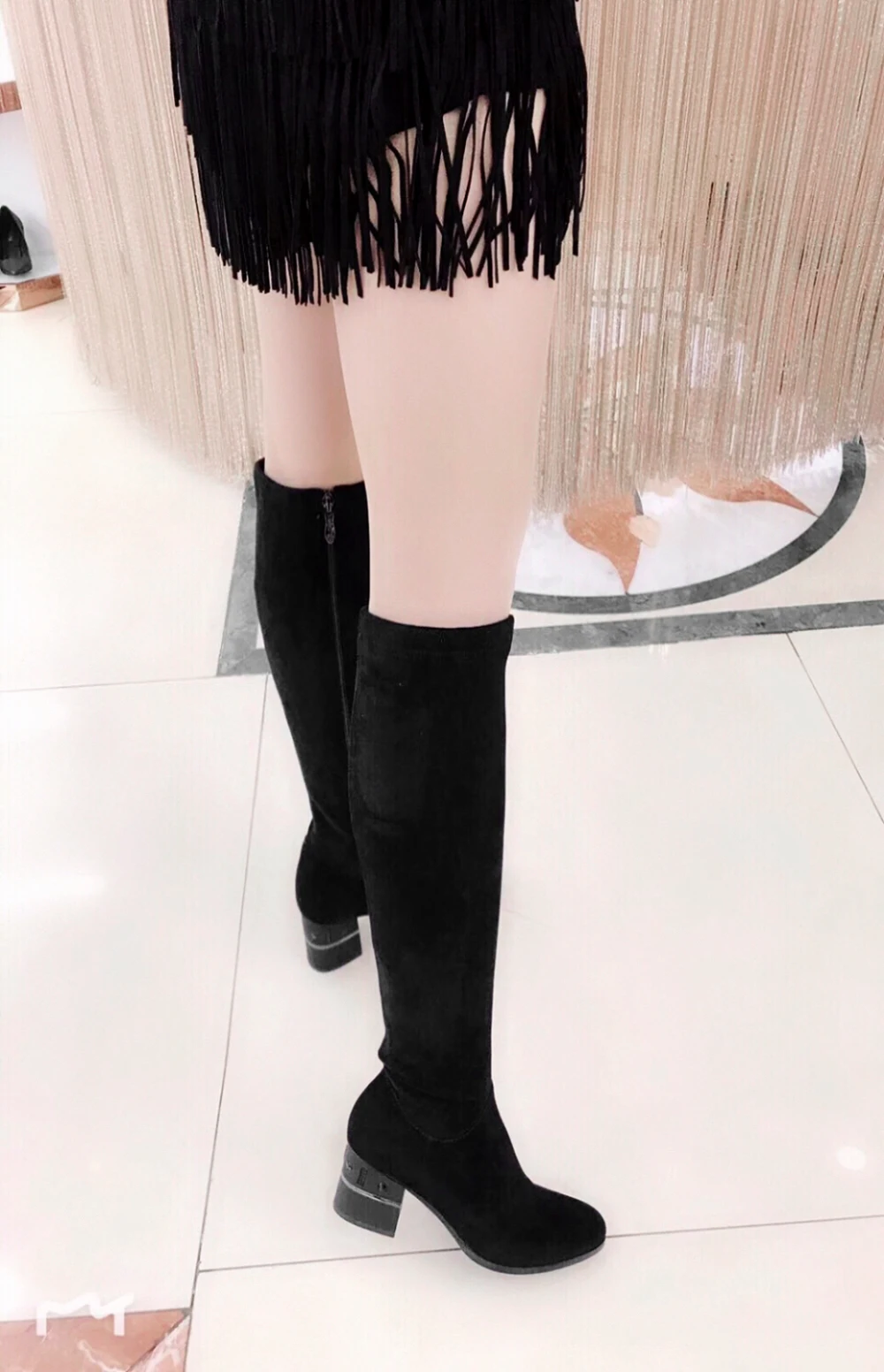 Alto Joelho Botas Altas Inverno Quente Moda