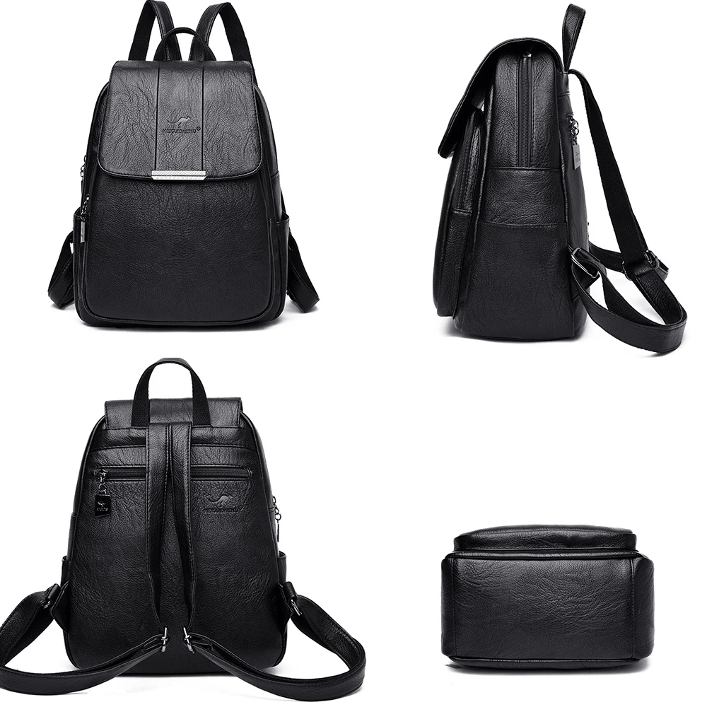 Sac A Dos Femme Hot Women Backpack Female High Quality Leather Bagpack For Women Fashion School Bags Backpacks Bolsa Feminina