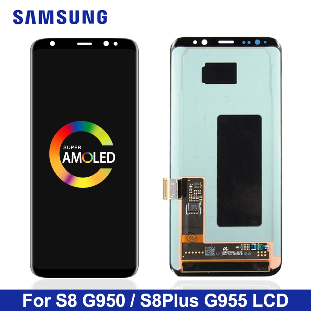 

Original LCD For Samsung Galaxy S8 S8 plus G950 G950F G955fd G955F G955 Lcd Display With Frame Touch Screen Digitize