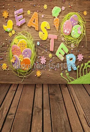 

1.5X2.2M Customize vinyl photography backdrop newborn easter wood computer print background for photo studio F055