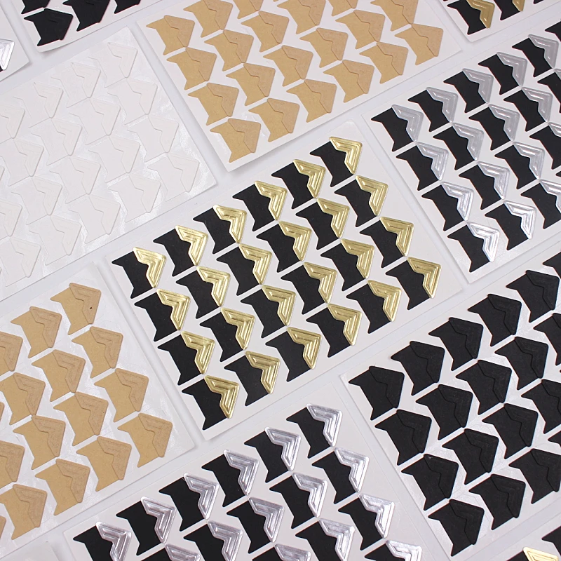 5 sheets corner with retro Kraft paper Photo Corner Photo Album corner