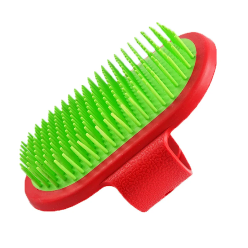 Hard Plastic Dog Bath Brush Pet Beauty Grooming Cleaning Tools Massage