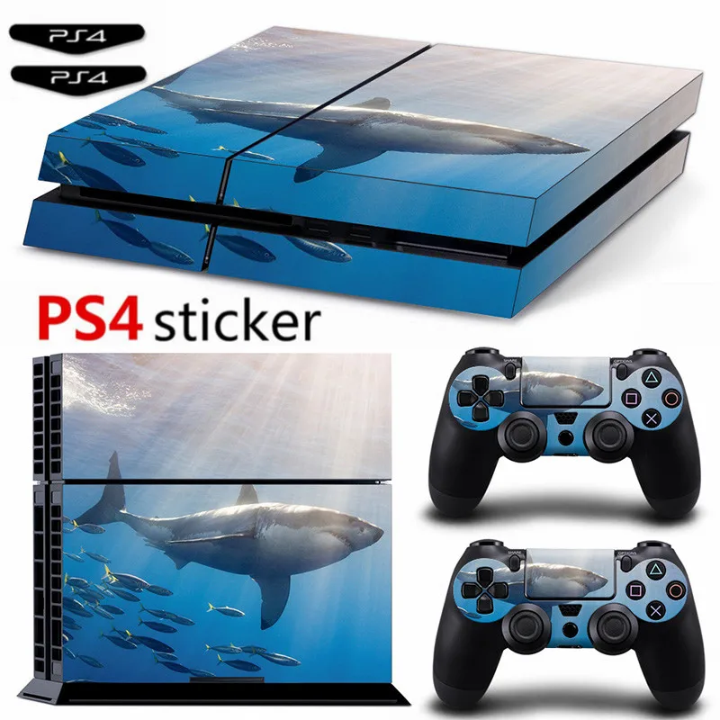 

Shark Ps4 Sticker Vinyl Cover Decal PS4 Skin for PS4 Console and 2 Controllers