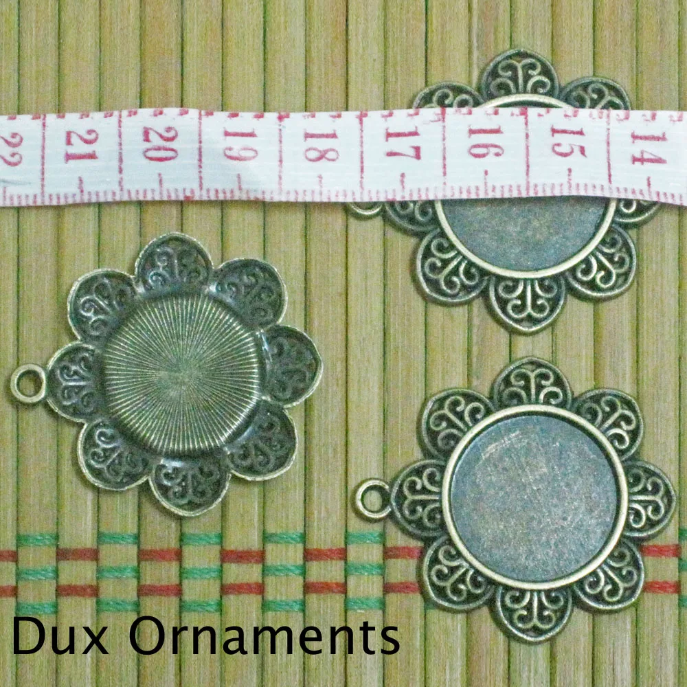 

12pcs Wholesale Antique Bronze Brass Round Glass Cabochon Base Cameo Setting DIY Tray Bezel Blank Jewelry Making Findings