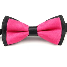 Цельный Галстук галстук регулируемые Галстуки Атлас для мужской смокинг Свадебная вечеринка Мальчик Бизнес бабочка формальный сплошной цвет галстук