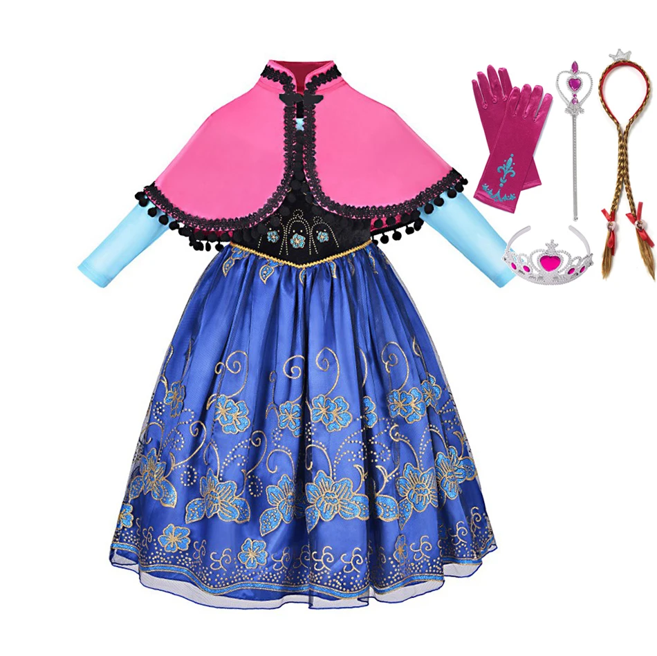 VOGUEON Girls Floral Butterfly Print Summer Dress Sleeveless Princess Costume Casual Sundress for Kids with Headband