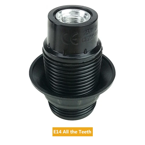 ASCELINA цоколь лампы E14/E27 бакелитовый патрон Эдисона, подвесной светильник, винтажный промышленный светильник - Цвет: E14 All the Teeth