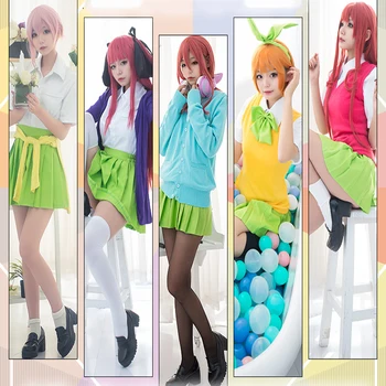 

Anime The Quintessential Quintuplets Cosplay Costumes Itsuki Nakano Miku Nakano Yotsuba Nino Ichika Cosplay Costume Halloween