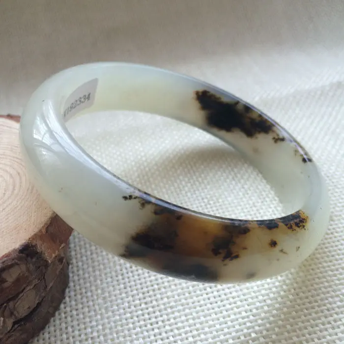 

60mm Chinese Certified Grade A Natural Green Xiu Jade Gems Bracelet Bangle 2334 28% 10.13