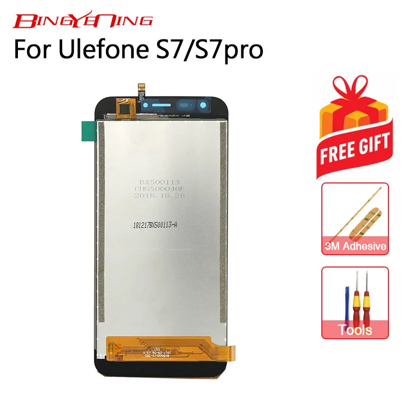 

BingYeNing New Original For Ulefone S7/S7 Pro Touch Screen +LCD Display Assembly Replacement