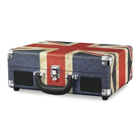  Victrola Bluetooth Portable Suitcase Record player with Turntable de 3 velocities Flag United Kingd
