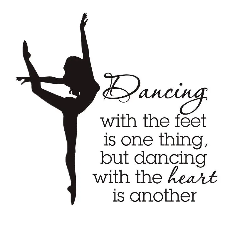 quotes decal for dancing school motivated words poster vinyl design