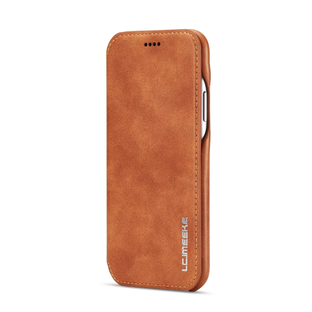 Genuine Leather Flip Cover for iPhone 14 13 12 11 Pro Max Mini XS XR 8 7 6S Plus SE3 Case Slot Magnet Cover Stand Holder Funda iphone 12 wallet case