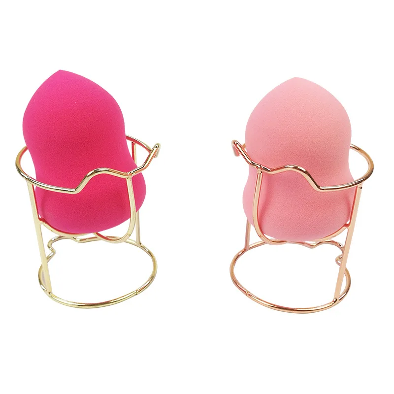 

1PC Makeup Sponge Holders Cosmetic Puff Display Stand Gourd Shape Sponge Egg Alloy Drying Holder Bracket Make up Puff Support
