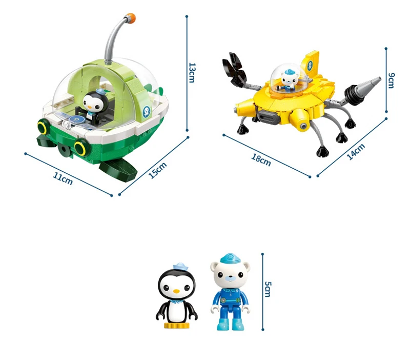 Octonauts строительный блок октопод Gup подводная лодка октябрь-Pod с GUP-C GUP-E GUP-D GUP-K GUP-I в стиле лего кирпичные игрушки Детский подарок