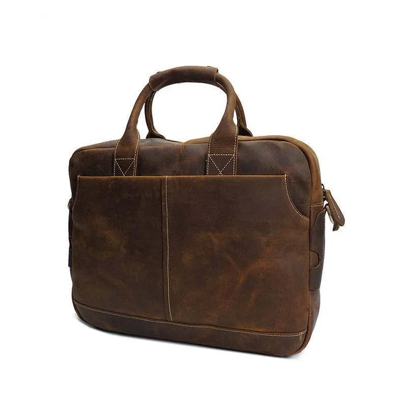 Finest  Men Bags Crazy Horse Leather Brand Man Crossbody Shoulder 17