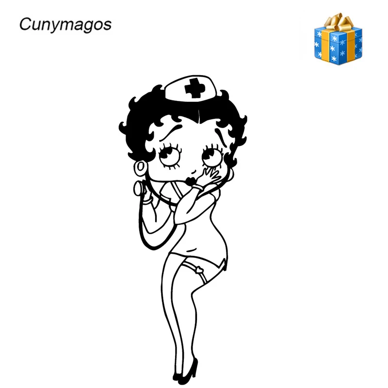 Betty Boop медсестра мультфильм Декор виниловые наклейки автомобиль Стайлинг