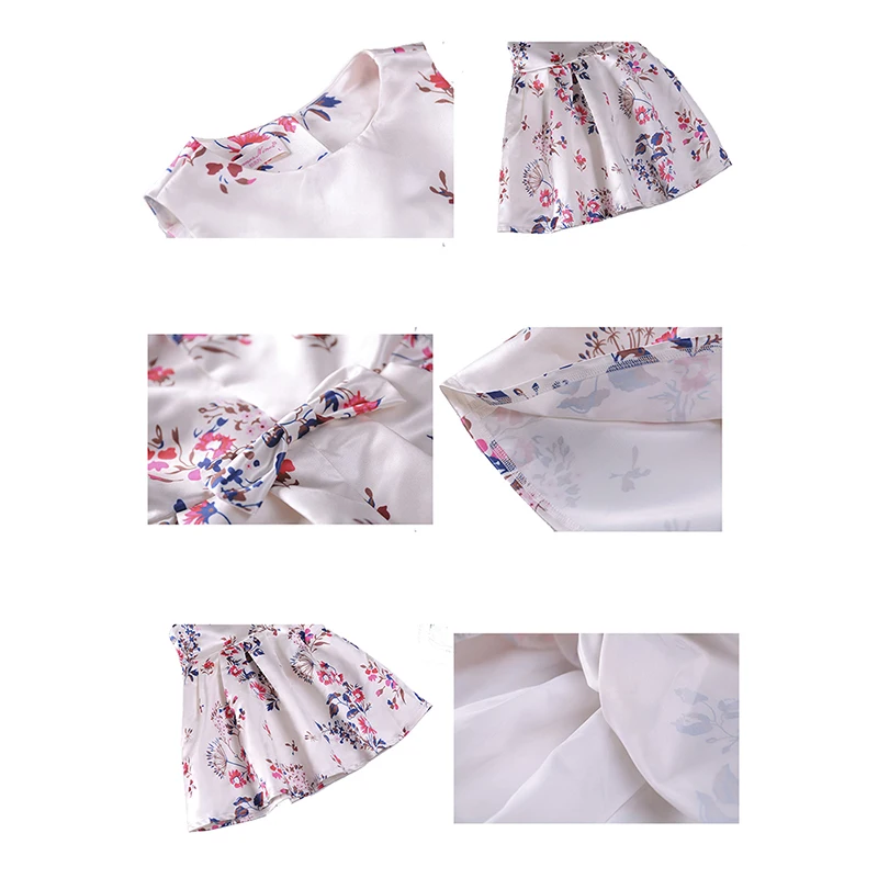 B&N Printed Floral Girls Dresses Summer Children's Dress Sleeveless Infantil Baby Party Dress For Girl Prom Dresses Girls 11