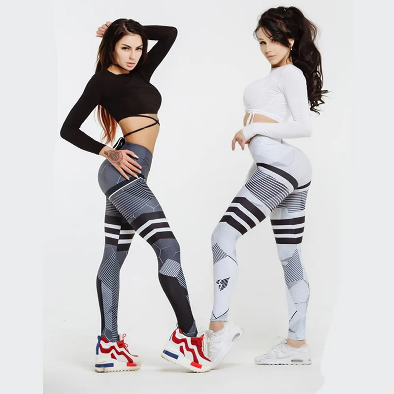 

High quality Hip high waist leggings Sexy temptation wholesale Simple geometric line leggings charming prevent strain leggings