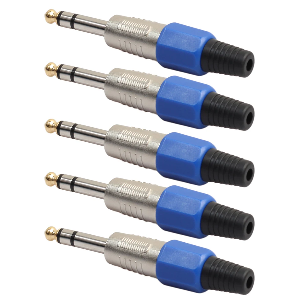 5pcs/lot XLR 6.5mm Audio Plug Stereo Microphone Electric Guitar Audio