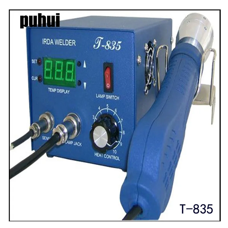 PUHUI 110 V/220 V T835/T-835 Инфракрасная паяльная и распаивающаяся SMD паяльная станция сварочный аппарат BGA irda