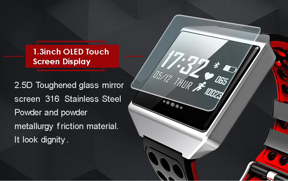 MOCRUX CK12 Smartwatch IP67 Waterproof Wearable Device Bluetooth Pedometer Heart Rate Monitor Smart Watch For AndroidIOS (2)