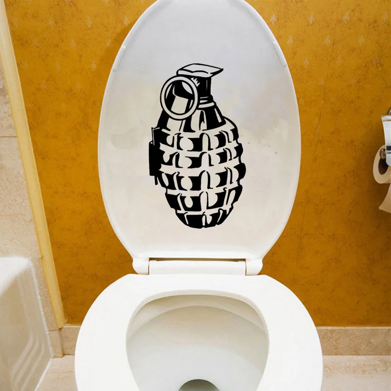 

Grenade Fashion Home Decoration Accessories Toilet Decal Wall Sticker 6WS0042