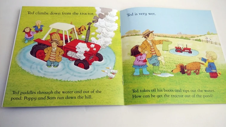 Educativos para Crianças Livros Conjunto Usborne História Imagem Farmyard Contos Bebê Famoso Inglês Livro Brinquedos 15x15 cm 20 - 25 Home & Garden