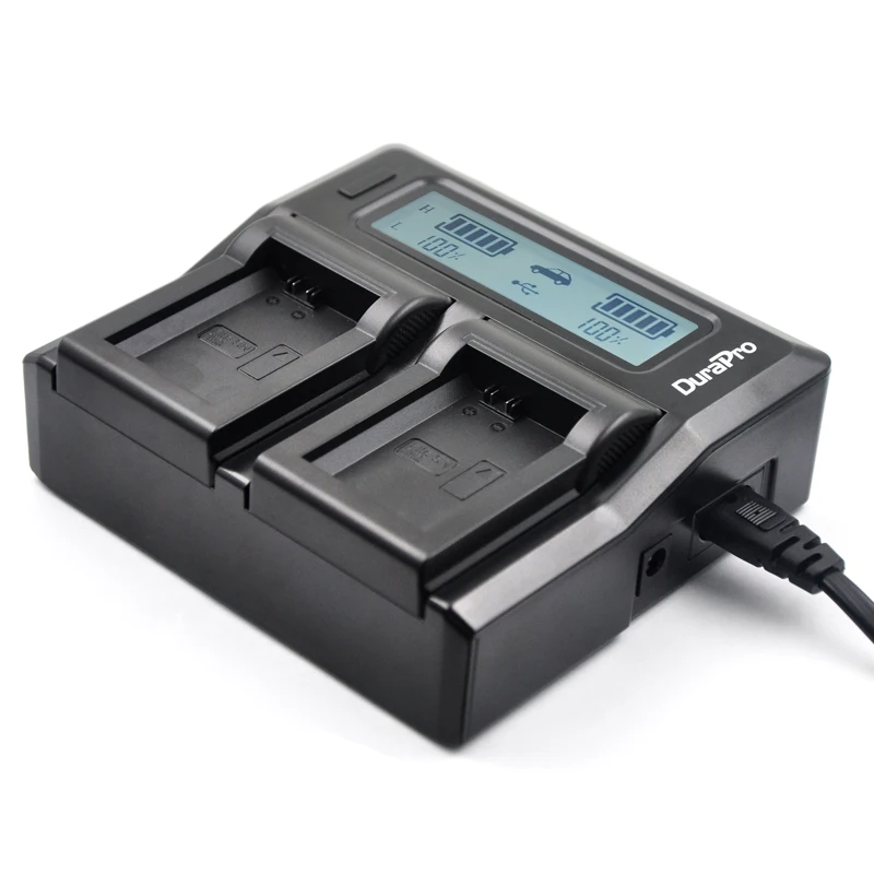 

DuraPro NP-FW50 NP FW50 LCD Dual Quick Charger 2-Channel Battery Charger for Sony A5000 A5100 A6000 A7R NEX6 5T 5R 5N Camera