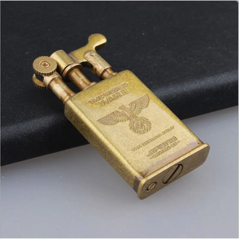 Retro Flame Metal Mini Lighters Kerosene Oil Lighter Grinding Wheel Refillable Cigarette Cigar gaso