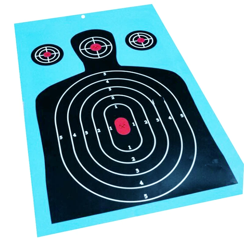 

12x18''Reactive Splatter Targets-- Fluorescent blue Silhouette Targets for Shooting,pack of 50
