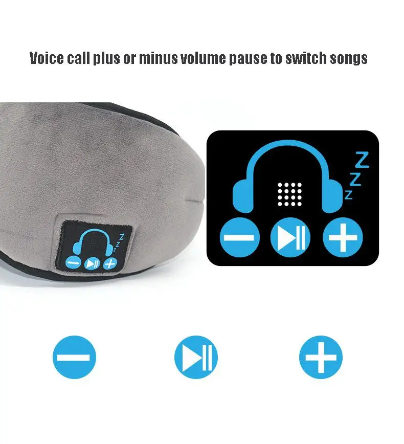 Bluetooth наушники для сна маска Беспроводная глаз путешествий тени со встроенными