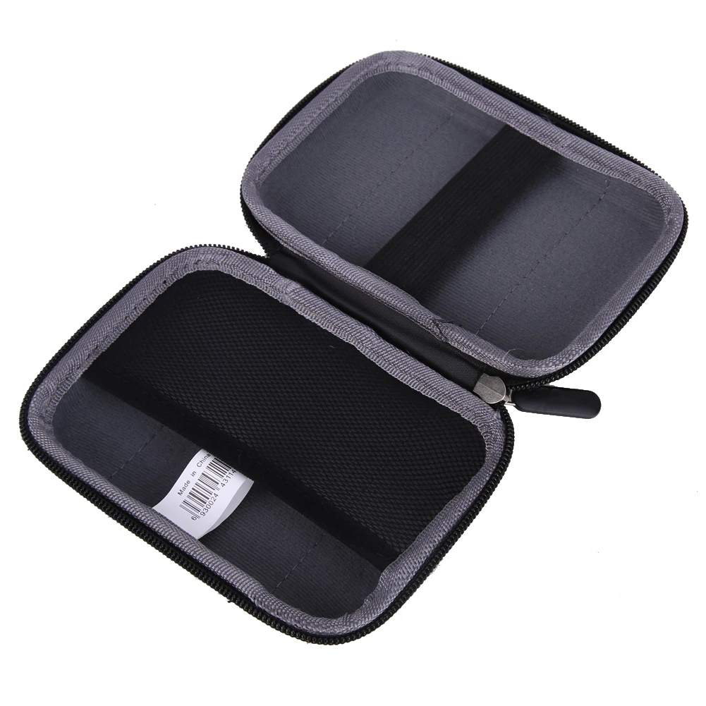 Portable Lightweight Sailcloth PU External Hard Drive Case Bags for 2.5